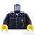 LEGO レゴ アクセサリー トルソー（シャツ ブラック・2ポケット/フェラーリ ロゴ）  パーツ 部品 正面画像