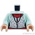 LEGO レゴ アクセサリー トルソー（カーディガンセーター ライトアクア・ハート パターン/ジッパー）  パーツ 部品 正面画像