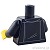 LEGO レゴ アクセサリー トルソー（シャツ ブラック・2ポケット/フェラーリ ロゴ）  パーツ 部品 後ろ画像