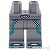 LEGO レゴ アクセサリー  レッグ（フラットシルバー・ダークターコイズ ストラップ/シューズ） パーツ 部品