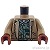 LEGO レゴ アクセサリー トルソー（ボンバーシャツ ダークタン・シャツ サンドグリーン/ポーチ）  パーツ 部品 正面画像