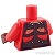 LEGO レゴ アクセサリー トルソー（アーマー レッド・レザー ワーク ダークブラウン）  パーツ 部品 後ろ画像