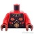 LEGO レゴ アクセサリー トルソー（アーマー レッド・レザー ワーク ダークブラウン）  パーツ 部品 正面画像