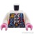 LEGO レゴ アクセサリー トルソー（ジャケット ホワイト・ユーティリティベルト/ピッグ/スター）  パーツ 部品 正面画像