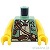 LEGO レゴ アクセサリー トルソー（ジャケット サンドグリーン・サッシュ/ロープ/アヒル/スカル）  パーツ 部品 正面画像
