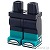 LEGO レゴ アクセサリー  レッグ（ブラック・ブーツ ダークターコイズ/ソール ホワイト） パーツ 部品