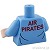 LEGO レゴ アクセサリー トルソー（ボタンアップ シャツ ミディアムブルー・Vネック シャツ/AIR PIRATES）  パーツ 部品 後ろ画像