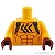 LEGO レゴ アクセサリー トルソー（マッスル ブライトライトオレンジ・ショルダーストラップ）  パーツ 部品 正面画像
