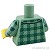 LEGO レゴ アクセサリー トルソー(バハシャツ・チェックパターン ダークグリーン) パーツ 部品 後ろ画像