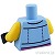 LEGO レゴ アクセサリー トルソー（デニムジャケット ブライトライトブルー・シャツ レコードパターン） パーツ 部品 後ろ画像