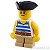 LEGO レゴ ミニフィグ 子供 - パイレーツ コスチューム・三角帽子  パーツ 部品 正面画像