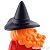LEGO レゴ アクセサリー ヘア（ウィッチハット/ブラック・ヘア/オレンジ）  パーツ 部品 後ろ画像