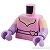 LEGO レゴ アクセサリー トルソー(ドレス ブライトピンク・ハート ベルト/パール) パーツ 部品 正面画像