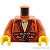 LEGO レゴ アクセサリー トルソー(ローブ ダークオレンジ・ダークレッド トリム) パーツ 部品 正面画像