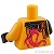 LEGO レゴ アクセサリー トルソー（シャツ ブライトライトオレンジ・ドラゴン ペイント/タタード スカーフ）  パーツ 部品 後ろ画像