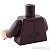 LEGO レゴ アクセサリー トルソー(ジャケット ダークブラウン・ボウ/ベルト) パーツ 部品 後ろ画像