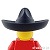 LEGO レゴ アクセサリー  メキシカンハット（ブラック・プリント無し） パーツ 部品