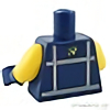 LEGO レゴ アクセサリー トルソー(セーフティベスト ダークブルー・リフレクティブ ストライプ/R) パーツ 部品 後ろ画像