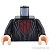 LEGO レゴ アクセサリー トルソー（ローブ ブラック・シャツ/ネクタイ ダークレッド）  パーツ 部品 正面画像
