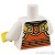 LEGO レゴ アクセサリー トルソー（アーマー イエロー ダークオレンジ・ゴールド バックル/ウルフ ヘッド）  パーツ 部品 後ろ画像