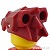 LEGO レゴ アクセサリー ドラゴン ハーフ ヘッドギア(ダークレッド) パーツ 部品 後ろ画像