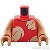 LEGO レゴ アクセサリー トルソー（ハワイアンドレス レッド・ヤシの葉）  パーツ 部品 正面画像