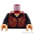 LEGO レゴ アクセサリー トルソー(フランネルベスト ダークレッド・シャツ ブラック) パーツ 部品 正面画像
