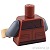 LEGO レゴ アクセサリー トルソー（ジャケット レディッシュブラウン・ダークブラウン パネル） パーツ 部品 後ろ画像