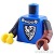 LEGO レゴ アクセサリー トルソー(キャッスル サーコート ブルー・黒い盾 ファルコン/ケープ) パーツ 部品 正面画像