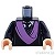 LEGO レゴ アクセサリー トルソー（ローブ ブラック・ラベンダー サッシュ/ネクタイ） パーツ 部品 正面画像