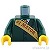 LEGO レゴ アクセサリー トルソー（ジャケット ダークグリーン・ネクタイ/サッシュ #1 MAYOR） パーツ 部品 正面画像