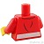 LEGO レゴ アクセサリー トルソー（ジャケット レッド・エアメール/ジッパー/ペン） パーツ 部品 後ろ画像