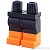 LEGO レゴ アクセサリー レッグ（ブラック・オレンジ ブーツ） パーツ 部品