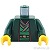 LEGO レゴ アクセサリー トルソー(ローブ ダークグリーン/ブライトグリーン・トリム ブラック/ゴールド) パーツ 部品 正面画像