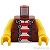 LEGO レゴ アクセサリー トルソー(パイレーツ ベスト・シャツ ストライプ) パーツ 部品 正面画像