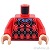 LEGO レゴ アクセサリー トルソー（ニットアーガイルセーター レッド・シャツ カラー/ミディアムブルー） パーツ 部品 正面画像