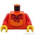 LEGO レゴ アクセサリー トルソー(アニマル コスチューム レディッシュオレンジ・リボン) パーツ 部品 正面画像