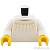 LEGO レゴ アクセサリー トルソー（ドレス ホワイト・ワイドカラー） パーツ 部品 正面画像