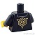 LEGO レゴ アクセサリー トルソー（ローブ ブラック・ゴールド/シルバー トリム） パーツ 部品 後ろ画像