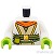 LEGO レゴ アクセサリー トルソー（ローブ ホワイト・タン/ブライトライトオレンジ トリム/ケープ/ベルト） パーツ 部品 正面画像