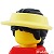 LEGO レゴ アクセサリー ヘア（ブラック・サンキャップ/ライトイエロー） パーツ 部品 正面画像
