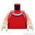 LEGO レゴ アクセサリー トルソー(ドレス トップ レッド・カラー ホワイト/バック ブライトピンク パネル) パーツ 部品 正面画像