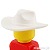 LEGO レゴ アクセサリー フェルトハット・ワイドブリム(ホワイト) パーツ 部品
