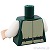 LEGO レゴ アクセサリー トルソー（ベスト ダークグリーン・シャツ ホワイト） パーツ 部品 後ろ画像