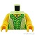 LEGO レゴ アクセサリー トルソー(ドレス イエローウイッシュグリーン・リーブス/シルバー フィリグリー/ペンダント) パーツ 部品 正面画像