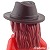 LEGO レゴ アクセサリー ヘア（ダークレッド・カーボーイハット/ダークブラウン） パーツ 部品 後ろ画像
