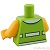 LEGO レゴ アクセサリー トルソー（ドレス ドレス・カラー/ベルト ホワイト） パーツ 部品 後ろ画像