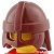 LEGO レゴ アクセサリー チークガード ヘルメット(レディッシュブラウン) パーツ 部品 正面画像
