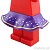 LEGO レゴ アクセサリー プラスチック スカート(ダークパープル ・スター メタリックライトブルー/ゴールド ライン) パーツ 部品