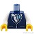 LEGO レゴ アクセサリー トルソー(ベスト ダークブルー・スカーフ) パーツ 部品 正面画像
